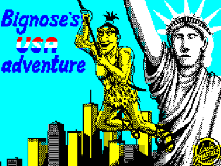 Big Nose's American Adventure title screen for ZX Spectrum